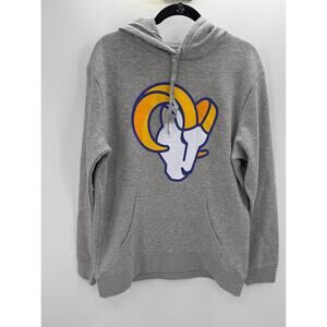 Fanatics Hoodie Sweatshirt Rams Size Large Grey Graphic Officially Licensed NWOT